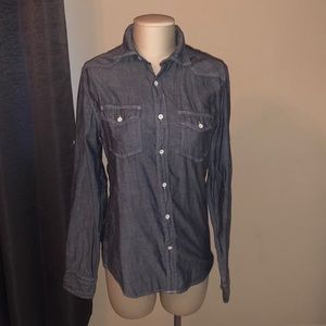 Grey Express button up top great condition no missing buttons no stains or rips